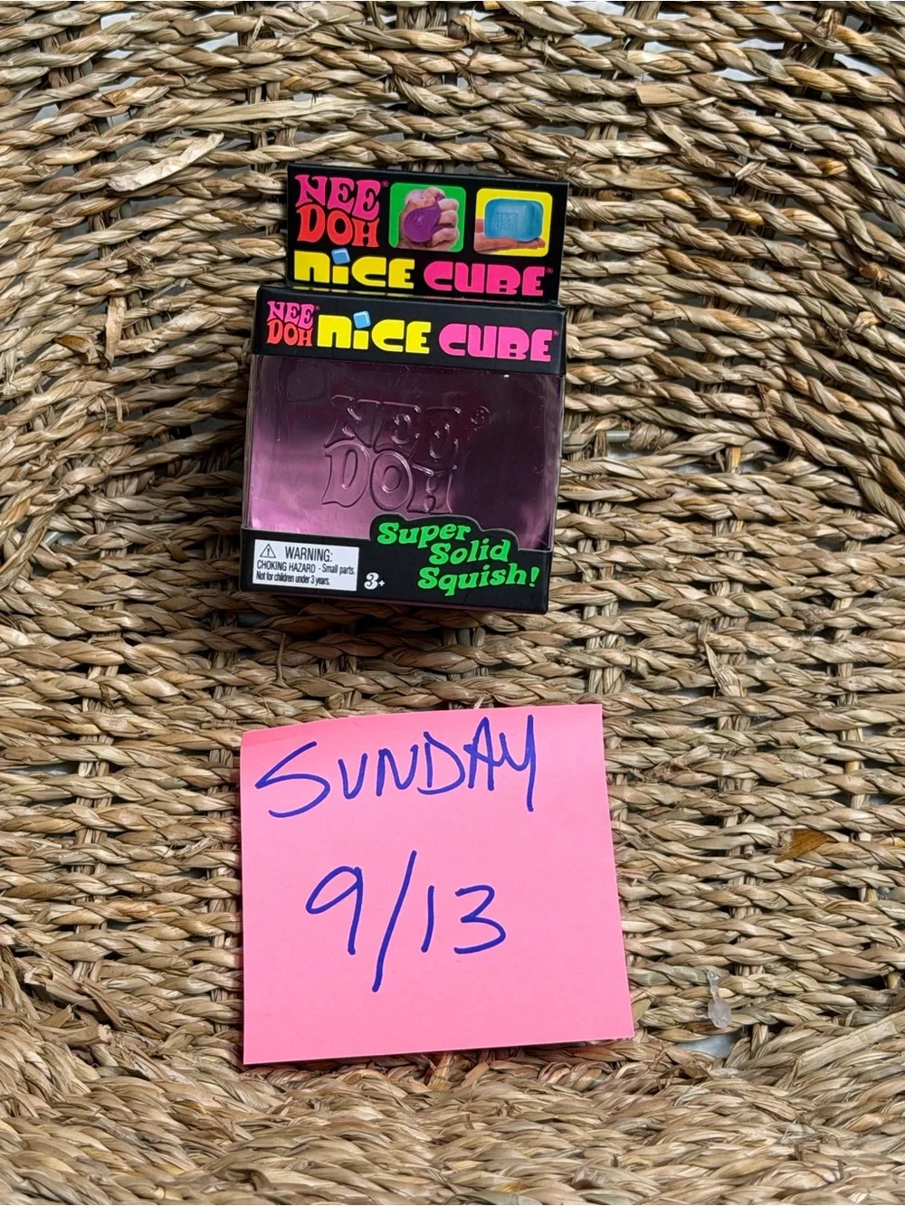 NeeDoh Nice Cube purple Super Solid Sensory Squish Toy New